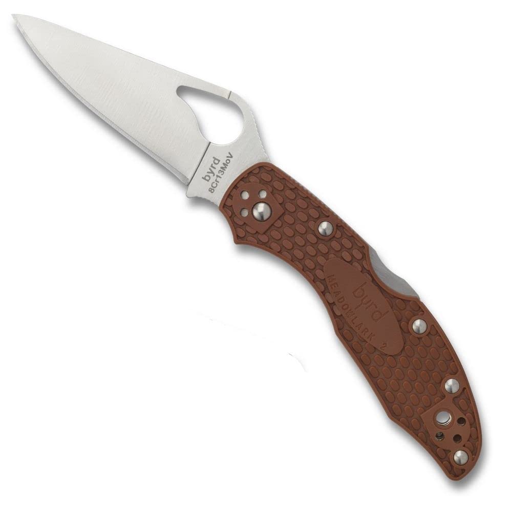 Spyderco Byrd Meadowlark 2 Lightweight Folding Pocket Knife, PlainEdge