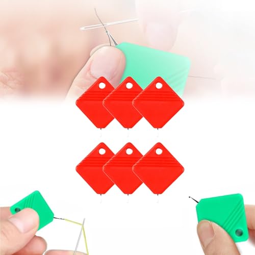 Automatischer Nadeleinfädler, Nähmaschinen-Nadeleinfädler, DIY-Nadeleinfädler für Nähprojekte, passend für alle Nadelgrößen (Rot 6 PC)
