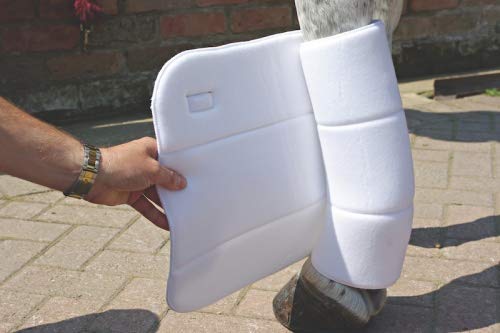 Premier Equine Horse No de Bow Bandage Wraps bandagier Tapis, weiß Cover