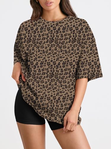 Image of Trendy Queen Womens Oversized T-Shirts Short Sleeves Workout Tops | Casual Summer Gym Tees Plus Size Fashion Clothes 2026
