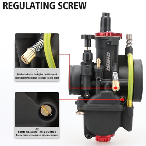 Image of NIBBI PWK 32mm Carburetor with Three Main Jets and One Pilot Jet of Performance Racing Carburetor for Replace Keihin or mikuni Carburetors