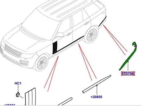 Miniatura 3 de INSERTO PARAGOLPES TRASERO LAND ROVER GENUINE RANGE ROVER 2013 LH LR087227 NUEVO