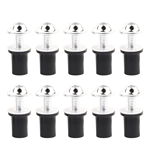Vis M5 pare-brise moto boulon montage corps carénage universel kit visserie argent 10 pièces