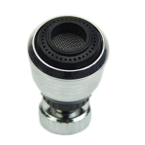 Robinet d'eau extender rotatif 360 noir et argent à aération pour cuisine