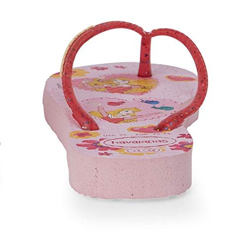 Chinelo Slim Princess, Havaianas, Meninas, Rosa Cream/Pirulito, 25/26