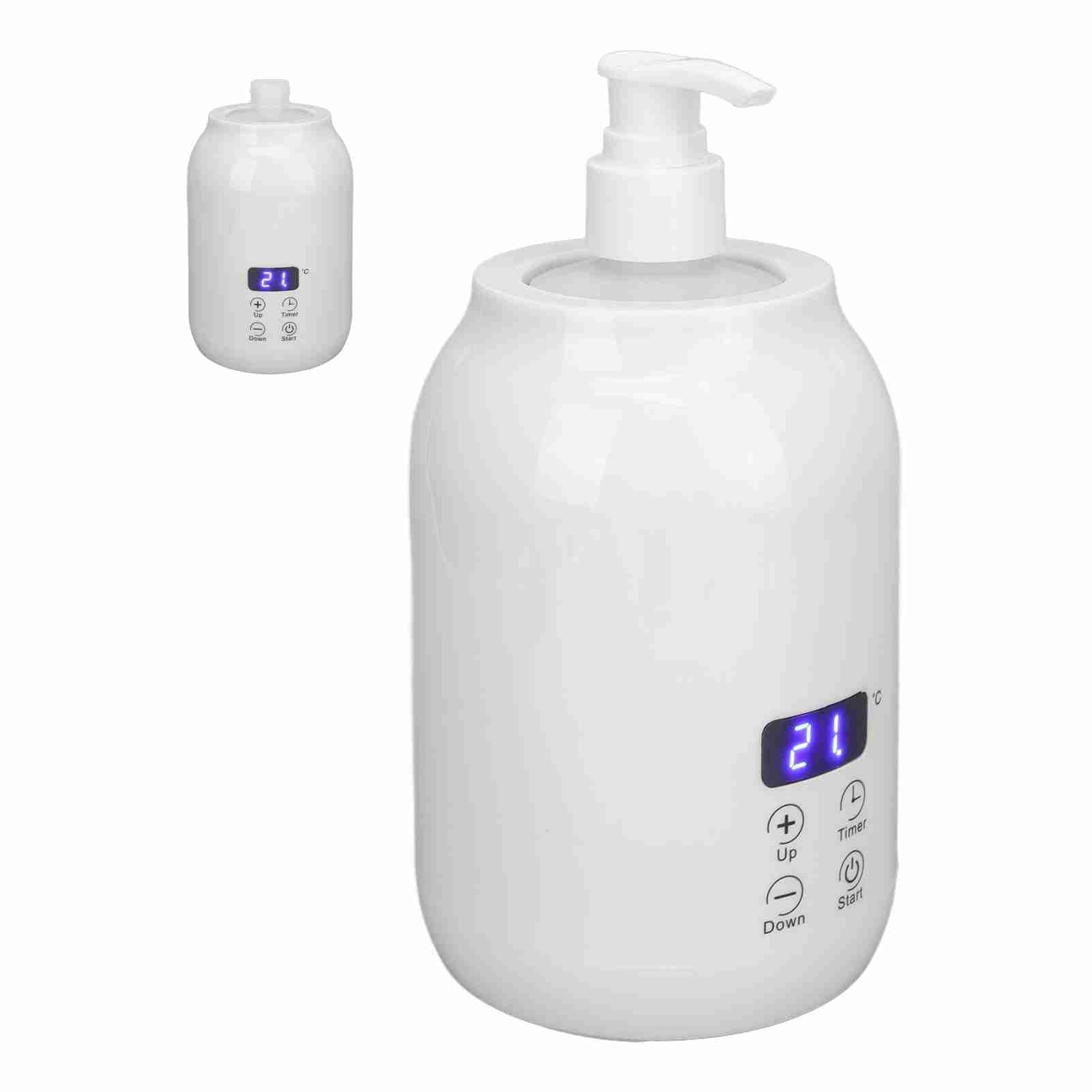 Scaldaolio per Massaggi con 2 Dispenser per Bottiglie di Olio, Scaldabottiglie per Lozioni, Scalda Lozioni Essenziali per Massaggi Spa nel Salone di Casa, Controllo della
