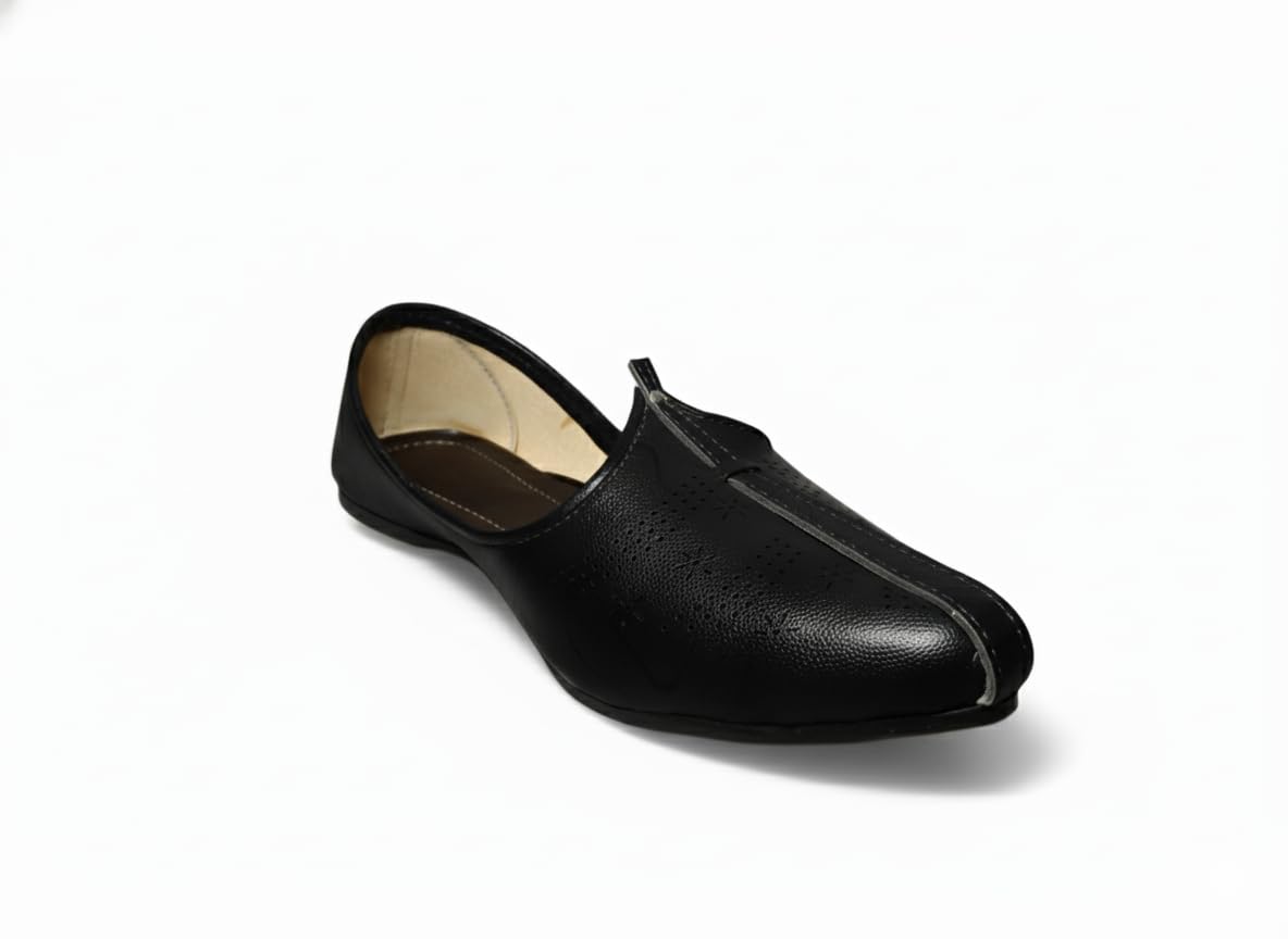 Vestra Aura Legacy Men's Ethnic Mojari Premium Handmade Traditional Footwear Laser Cuts-picture-19