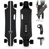 HCAUYNN Skateboard Elettrico con Telecomando, Longboard...