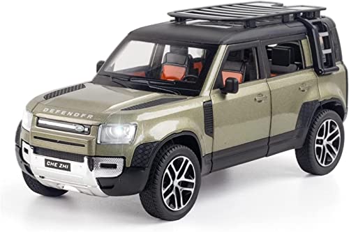 Image of 1 /24 Diecast Model Car Pullback Vehicle Toy Collection for Land Rover New Defender, Kids Gift, with Sound and Light, Multicolor