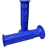 5A Tokyo 7/8' 1' Set Motorcycle Handlebar Grips Anti-Slip Universal Grips for ATV Thumb Throttles Ebike Dirt Pit Bicycle Harley Honda Triumph Yamaha Kawasaki Comfort Durable Hand Grips (Blue)