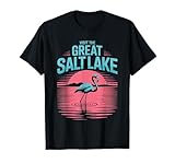 Visite el Gran turista de Salt Lake Flamingo Pink Utah Sunset Camiseta