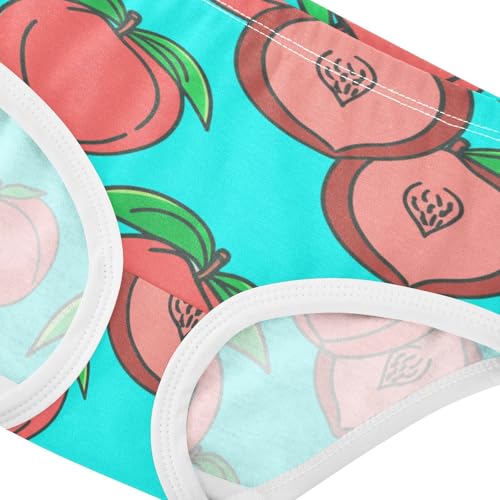 Colorful Toddler Underwear Custom 2t Cotton Little Girl Panties Cute Peaches Turquoise Briefs Undies Kids4