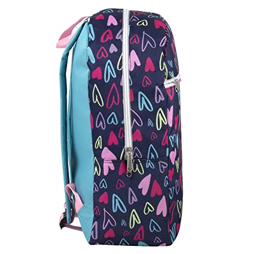 Trail maker Backpack with Lunch Bag for Girls Elementary School, Middle School Backpack Set for Kids (Happy Hearts)4