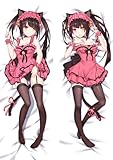 Anime Body Pillow Case Cover Tokisaki Kurumi Anime Girl Dakimakura Cosplay Manga Peach Skin Pillowcase (59.1x19.7in/150x50cm) (Date A Live-5)