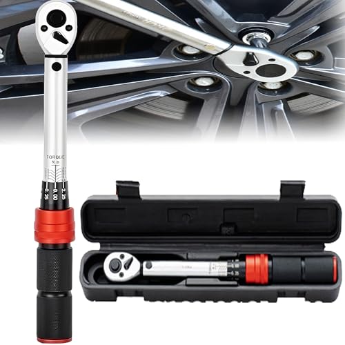 YUEMING Llave Dinamométrica 1/4", 2-20 Nm, Cabezal Reversible 72T