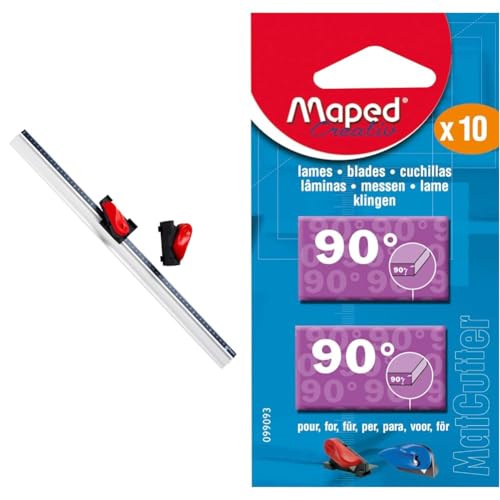 MatCutter Maped d'encadrement avec règle alu 60 cm et 2 cutters 45°/90°