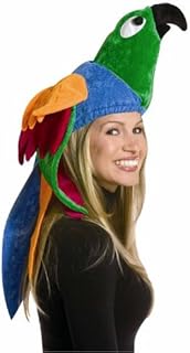 Rasta Imposta Plush Deluxe Parrot Hat (1/pkg) (1 Count) Pkg/1,Green,Onesize