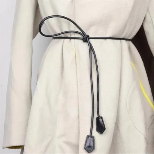 Womens Belt Leather Rope Belt Women Retro Knotted Waist Pant Adjust Dresses Accessories Belt Rope(Brown)3