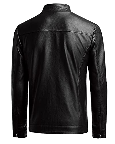 Men's Casual Faux Leather Jacket2