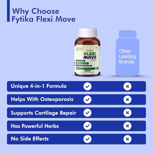 Image of Fytika Flexi Move - 30 Tablets | Joint Support Supplement, Glucosamine, Rosehip, Boswellia Serrata, Supports Bone, Joint, Cartilage Health, For Men, Women