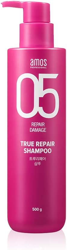 AMOS PROFESSIONAL True Repair Shampoo 17.6 oz 500g(Renewal) | Damaged Hair Care Routine | No more Tangled Hair and Split Ends | Korean Hair Salon Brand