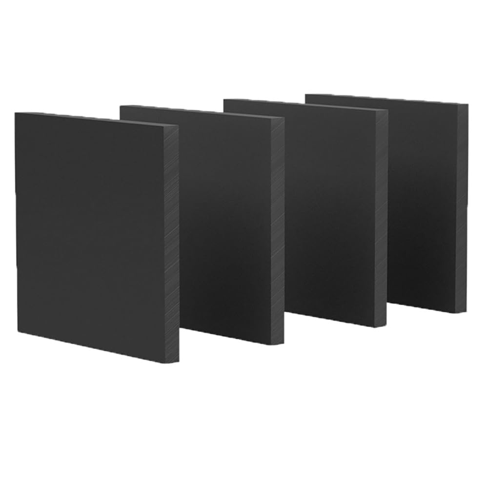ABS-Kunststoffplatte 300x300mm (1–20mm Dicke) – Robuste Und Stabile Platte For CNC-Bearbeitung, Prototypenbau Und Modellbau – 1 Stück (Schwarz/Beige)(Black,300x300x3mm)