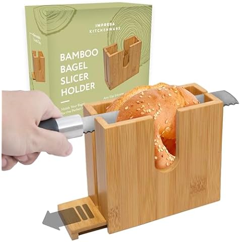IMPRESA Bamboo Bagel Slicer Holder Cover