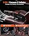 Viewmax 2-in-1 Car Vacuum and Tire Inflator - 20V Cordless Handheld Vacuum Cleaner & 150PSI Air Pump with Pressure Gauge, 18000Pa Suction, Portable Air Compressor for Tires Pump and Car Cleaning