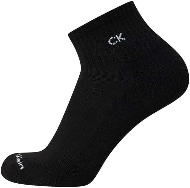 Calvin Klein Mens Quarter Socks - 12 Pack Soft Cushioned Stretch Performance Breathable Quarter Cut Athletic Socks for Men - Image 5