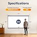 VIVOHOME 100 Inch 16:9 Pull Down Projector Screen, HD 4K Retractable Movie Screen for Indoor Home Theater and Office, Manual Projection Screen with Auto Locking (87W x 49H Inch Display Area)