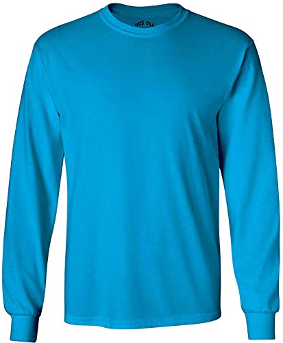 Joe s USA Men s Long Sleeve Cotton Crewneck T-Shirt Sapphire-3X