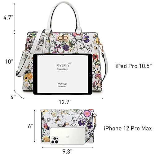 Dasein Purses and Handbags for Women Satchel Bags Top Handle Shoulder Bag Work Tote Bag With Matching Wallet