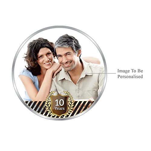 Image of TRUESILVER ACPL BIS Hallmarked Personalised Anniversary 5 /10 /20 /50 /100 gm 999 Pure Silver Coin by ACPL