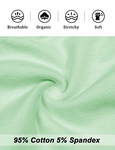 image for Molasus Women's Soft Cotton Underwear Briefs High Waisted Postpartum P