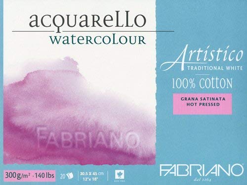 Fabriano Artistico Traditional White Watercolour Blocks Hot Pressed 300 GSM 30.5 X 45 cm (B07YDCJ1JS) Amazon Price History, Amazon Price Tracker