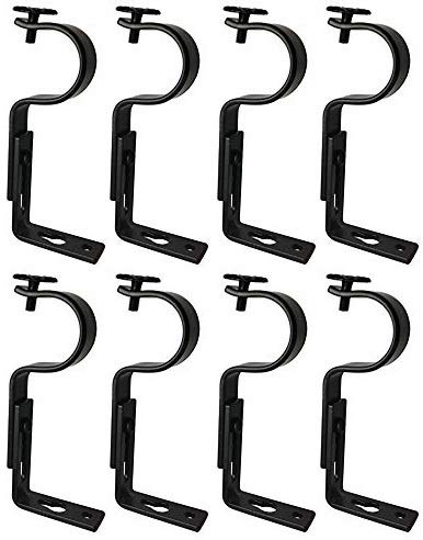 Curtain Rod Brackets - Set of 8 (1 Inch) -1