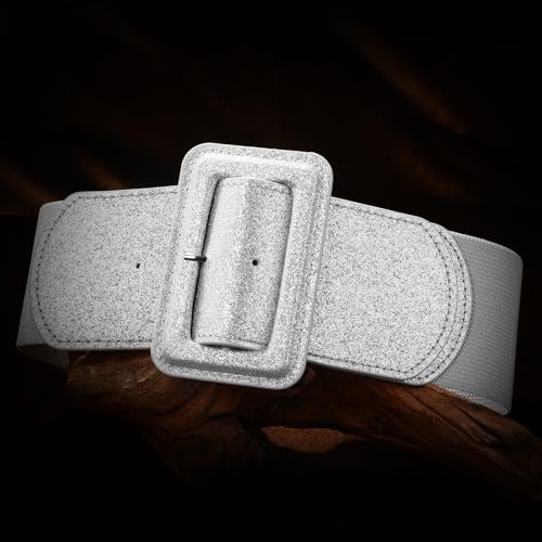 Image of VONMELLI Stretchy Wide Women Belts Elastic Vintage Belts for Women Fashion Ladies Waist Belt for Dress