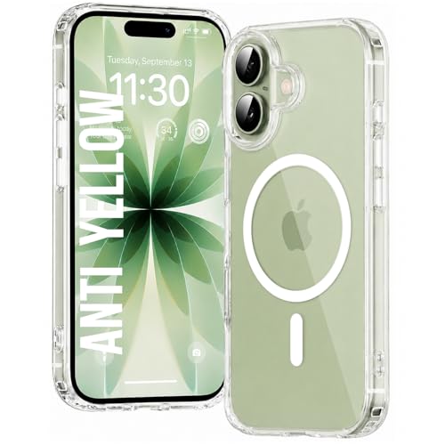 Image of DIZORO Crystal Clear Magnetic Compatible with iPhone 17 Case with Anti-Yellow Anti-Scratch Shockproof Transparent Cover