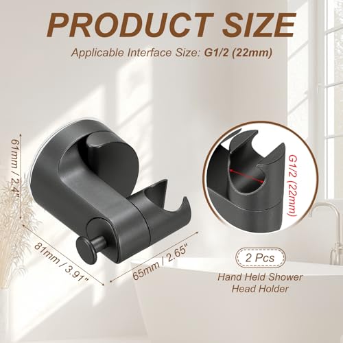 Support de douche ventouse gris ajustable pour éviter de percer le carrelage