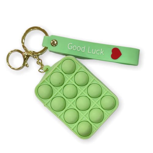 Image of AUGEN Cute Pop It Coin Purse Pouch Keychain For Gifting With Key Ring Anti-Rust (Pack Of 1)