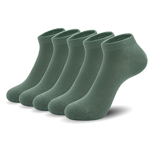 Image of SERISIMPLE Ultra-Thin Comfort Viscose Bamboo Mesh Ankle Socks for Women -Breathable Lightweight Low-Cut Socks 5 Pairs