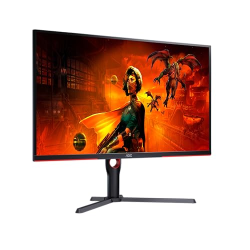 AOC Gaming U32G3X Moniteur 4K UHD 32', 144 Hz, IPS, 1 ms GTG, G-Sync, Low Input Lag, HDR400, hauteur réglable (3840 x 2160, HDMI 2.1 / DP 1.4)