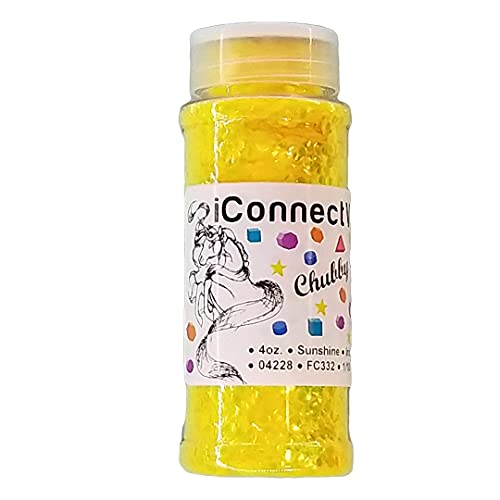 Iconnectwith Glitter – Sunshine Yellow, Chubby Iridescent Glitter; Multi-Use For Crafts, Decorations, Nail Art, Makeup, Tumblers, Resin Art, And Diy Projects #TOP18