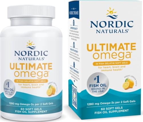 Nordic Naturals Ultimate Omega Fish Gelatin Lemon 1280mg EPA&DHA - 60 Count - image 1