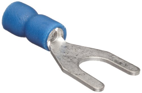 Morris Products 10138 Spade Terminal, Vinyl Insulated, Blue, 16-14 Wire Size, 1/4