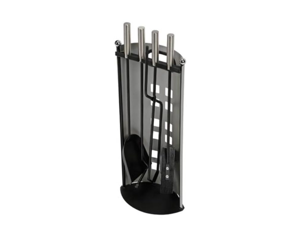 Velleman BB50112 zestaw narzędzi kominkowych, 58 x 22 x 14 cm, 5 sztuk, Kolor: Srebrny