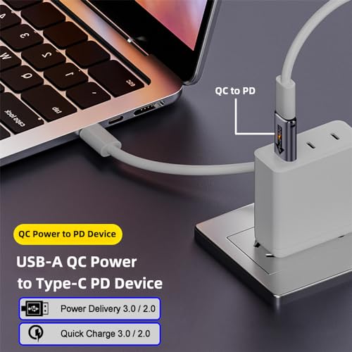 Adaptador USB 2.0 A macho a USB-C hembra 2 piezas miniatura 3