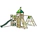 Produktbild FATMOOSE Spielturm Ritterburg RiverRun Royal mit SurfSwing, Schaukel & grüner Rutsche, Outdoor Kinder Kletterturm mit Sandkasten Leiter & Spiel-Zubehör für den Garten