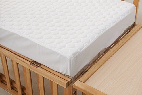 Image of Elegant Comfort Baby-Swaddle-Blue 100% Waterproof Fitted Crib and Toddler Protective Mattress Protector Pad Cover, 28 X 52, White