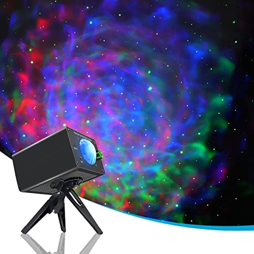 Star Light Galaxy Projector, Ocean Wave Star Projector Light, Ultra Quiet Night Light Projector with Remote & Music Voice Control, 8 Light Modes Starry Light Projector for Bedroom